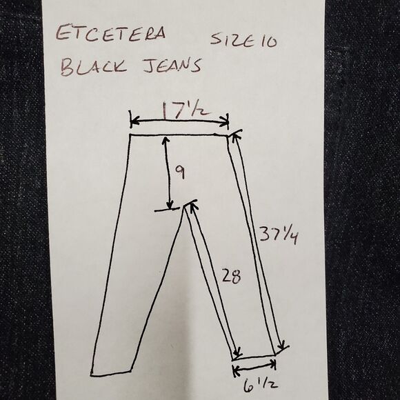 ETCETERA size 10 BLACK SLIM LEG JEAN PANTS - Picture 9 of 9